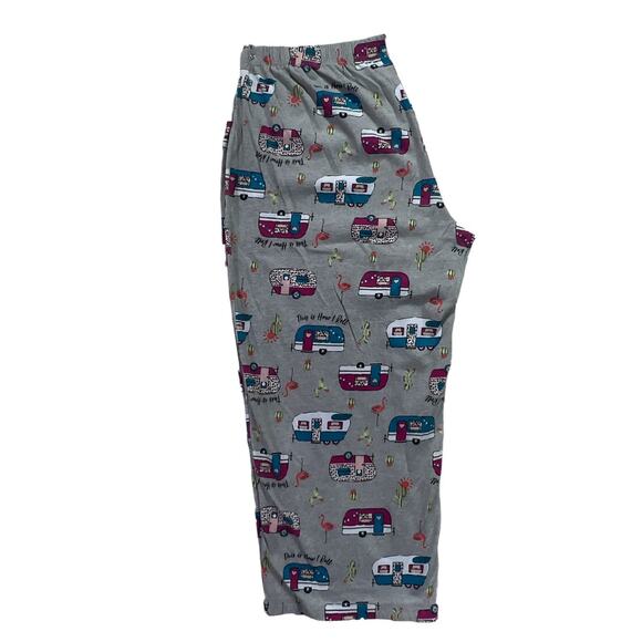 Secret Treasures 2PC Camping Pajama Lounge Set Turquoise Gray Size S/CH (4-6) - Picture 6 of 11